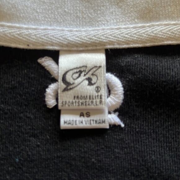 GK Elite Sportswear Black & White Athletic Knit Top Collar Fitted Size Small NWT - Picture 6 of 12